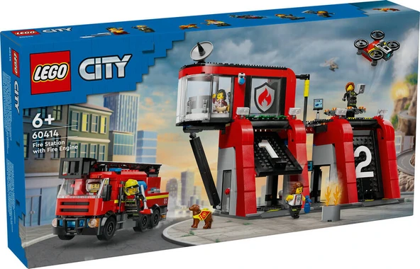 LEGO-60414 City İtfaiye Kamyonlu İtfaiye Merkezi ürün görseli