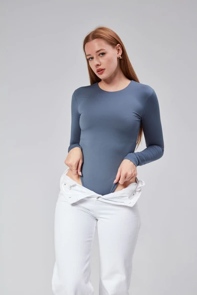 Astarlı Uzun Kollu Çıtçıtlı Body - 4