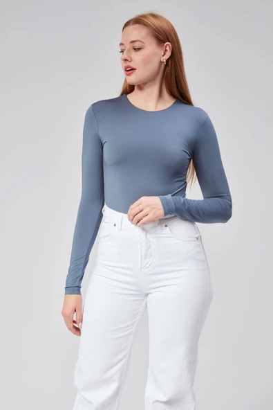 Astarlı Uzun Kollu Çıtçıtlı Body - 8