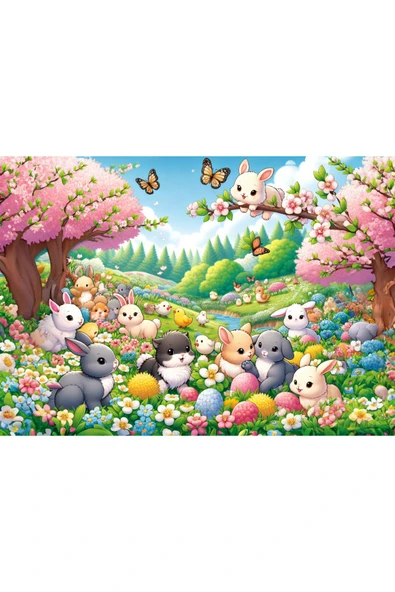 Art Puzzle Art Çocuk Tavşanların Buluşması 25 Parça Puzzle