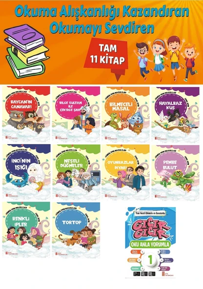 1.Sınıf Okuma Alışkanlığı Kazandıran Okumayı Sevdiren Tam 11 Kitap 5 ürün görseli 1