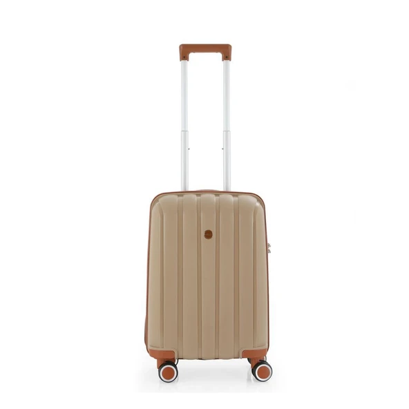 MÇS 3lü Set Kırılmaz Silikon Seyahat Valizi Bavulu V305 Şampanya/Kahve - 10