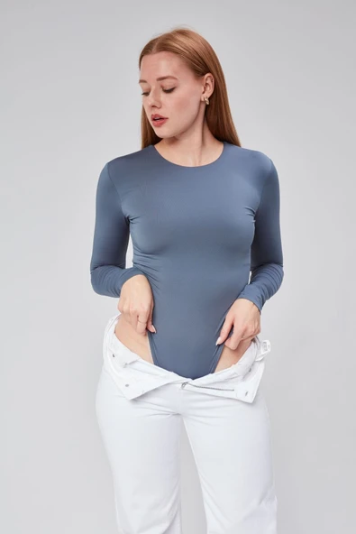 Astarlı Uzun Kollu Çıtçıtlı Body - 6