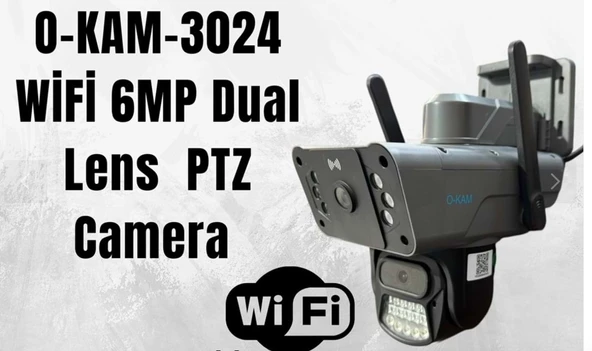 O-KAM Pro 3024 6MP Dual Lens Wi-Fi PTZ Kamera