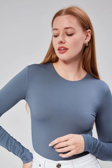 Astarlı Uzun Kollu Çıtçıtlı Body - 5