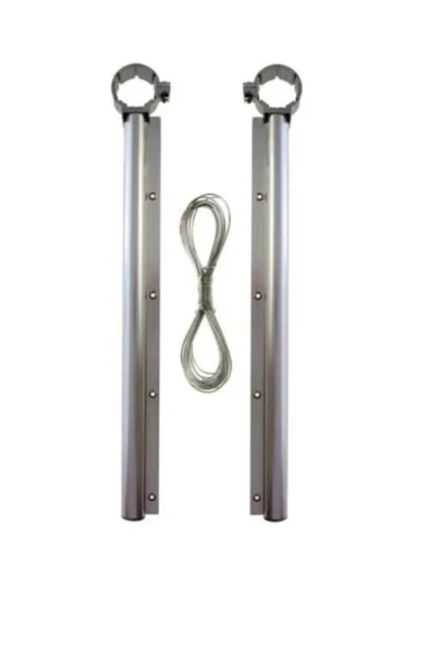 Balkon Çamaşır Kurutma Askılığı Yuvarlak Küpeşte + Çamaşır Ipi - 2