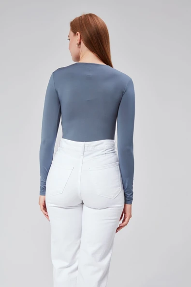 Astarlı Uzun Kollu Çıtçıtlı Body - 11