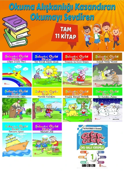 1.Sınıf Okuma Alışkanlığı Kazandıran Okumayı Sevdiren Tam 11 Kitap 8 ürün görseli 1