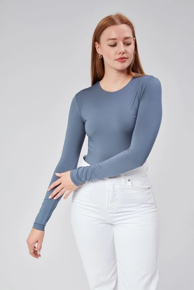 Astarlı Uzun Kollu Çıtçıtlı Body - 9