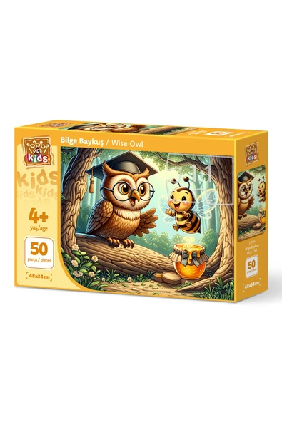 Art Puzzle Art Çocuk Bilge Baykuş 50 Parça Puzzle