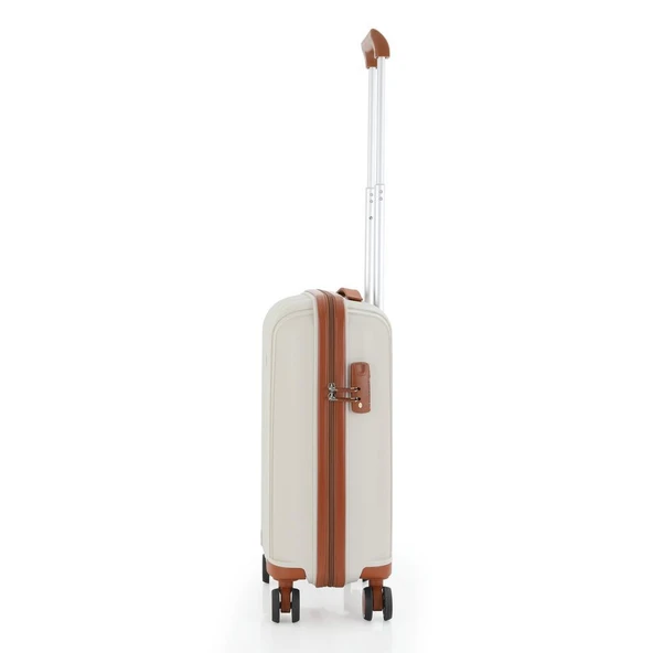 MÇS 3lü Set Kırılmaz Silikon Seyahat Valizi Bavulu V305 Kemik Kahve - 10