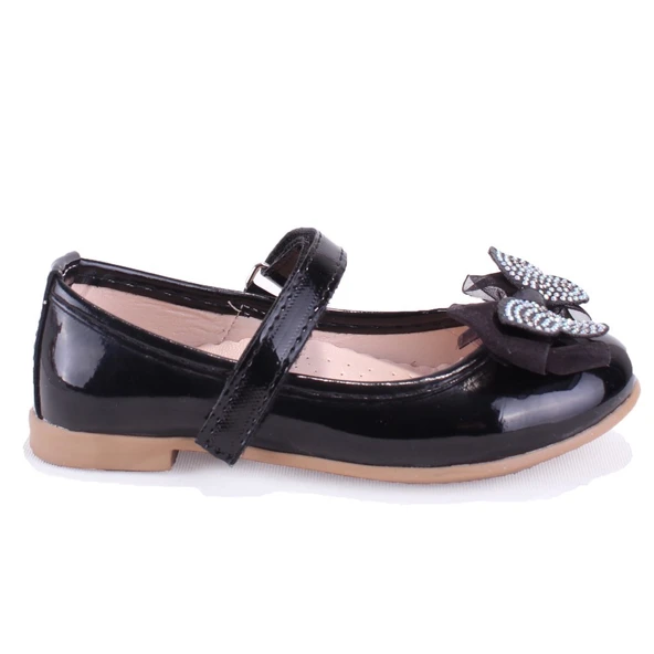 Dagoster DJA76-HY10002 Siyah Rugan Ortopedik  Kız Çocuk Babet Ayakkabı - Resim 2