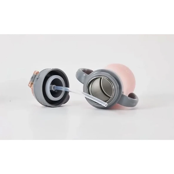 PENGUEN 3048 BİBERON TERMOS PEMBE ÇELİK ÇİFT KATLI 280ML - 2