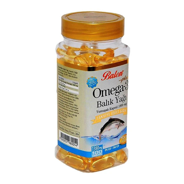 Balen Plus+ Omega3 Balık Yağı Yumuşak Kapsül 1380mg x 100 Kapsül x 6 Kutu - Resim 2