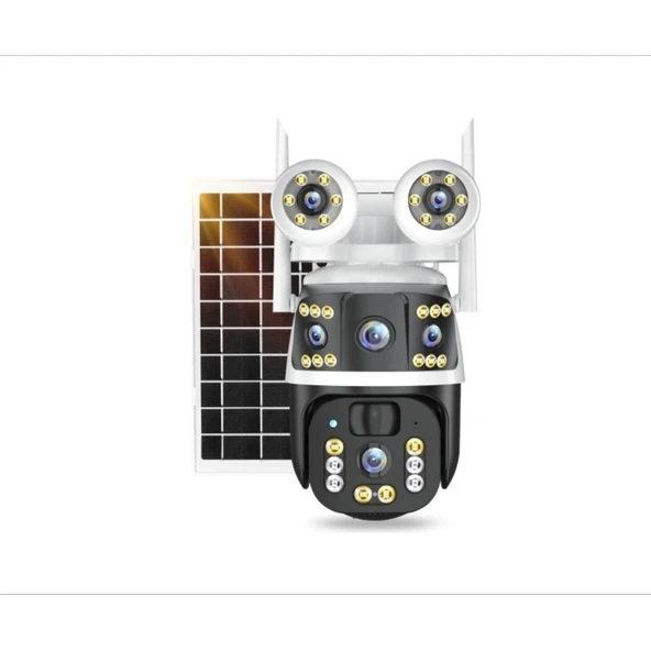 O-KAM Pro 3928 6MP 4G Solar Dual Lens PTZ Kamera ürün görseli