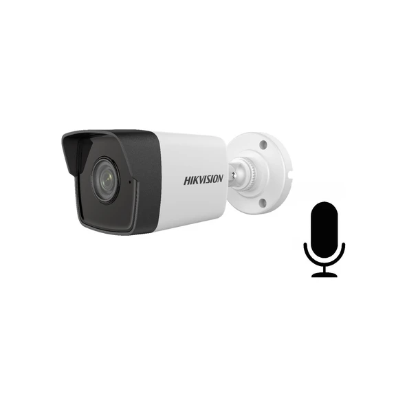 Hikvision DS-2CD1043G0-IUF 4 MP+2.8mm Lens+H265+ 30 Metre Gece Görüşü+SD Kart+PoE+Dahili Mikrofon+ IP Bullet Kamera