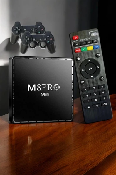 TV Box Çift Oyun Kollu 10000 Oyunlu Atari - 5