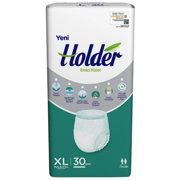 Holder Emici Külot Ekstra Büyük Boy XL 30'lu Hasta Bezi