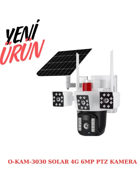 O-KAM Pro 3030 6MP Dual Lens 4G Kamera Alert PTZ