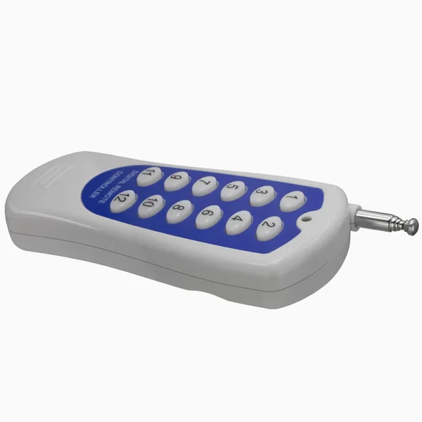433MHz Kablosuz Uzaktan Kumanda 12 Buton Teleskopik Anten Garaj Otomatik Kapı Kepenk Bariyer Alarm Lamba Motor Kontrol Otopark Akıllı Ev Radyo Elcik EV1527 PT2264 2262 2260 2240 HCS301 - 4