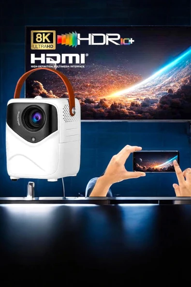 Taşınabilir Android Projeksiyon Wifi Destekli 4K Multimedia Tabanlı Ev Ve Ofis Tipi - 5