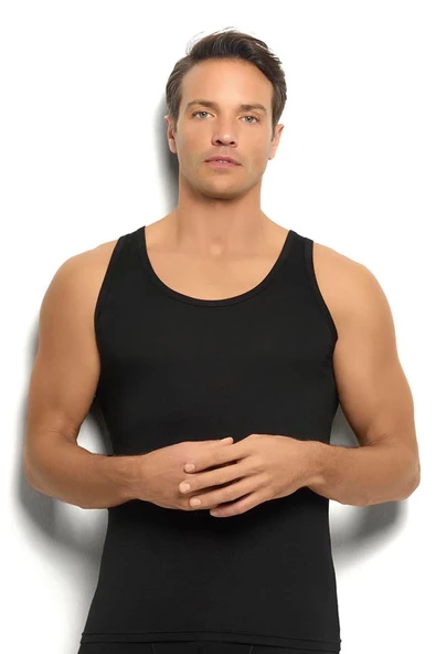 Jiber Erkek Ekonomik 2'li Kutulu Bambu Terletmez Atlet - 5