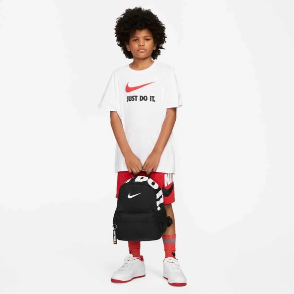 Nike Brasilia Just Do lt Backpack (MİNİ) Black/Black (Glossy White) Misc - 6