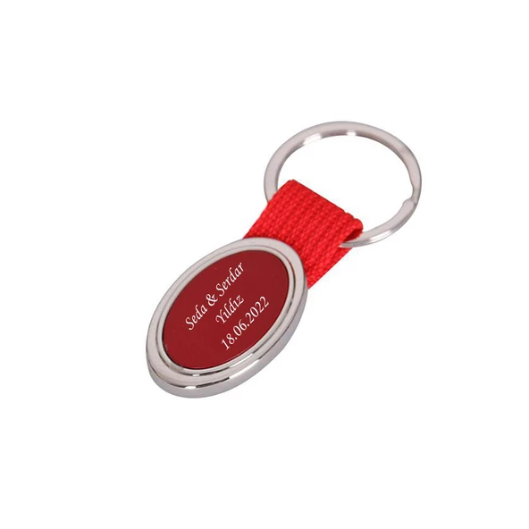 Pigado İsme Kişiye Özel Metal Oval Anahtarlık