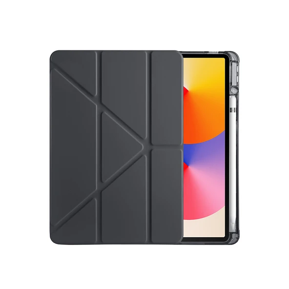 Huawei MatePad 11 inç Uyumlu Standlı Uyku Modlu Kalemlikli Trifolding Fuchsia Tablet Kılıfı