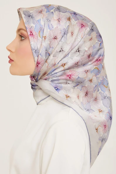 Armine E24YA9108D0321 Dj Saf İpek Eşarp 9108D (S) Nostalji - Resim 4