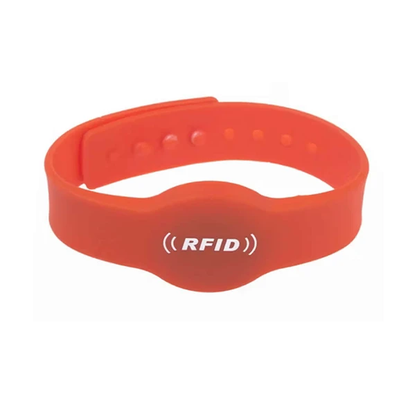 13.56Mhz Rfid Manyetik Bileklik Kırmızı Su Geçirmez Silikon Proximity Göstergeç 13.56 Mhz Kapı Geçiş Personel Takip Depo Havuz ISO1443-3A - 3