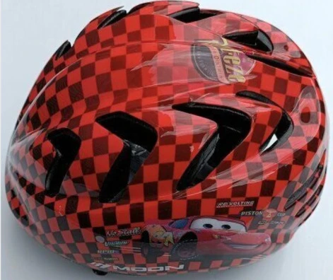 MOON M-7 ÇOCUK KASK ARABALAR KARELİ - KIRMIZI - S BEDEN ürün görseli