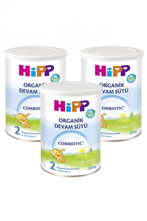 Hipp 350 Gr 2 Numara  Organik Combiotic Bebek Devam Sütü 3 Lü Paket