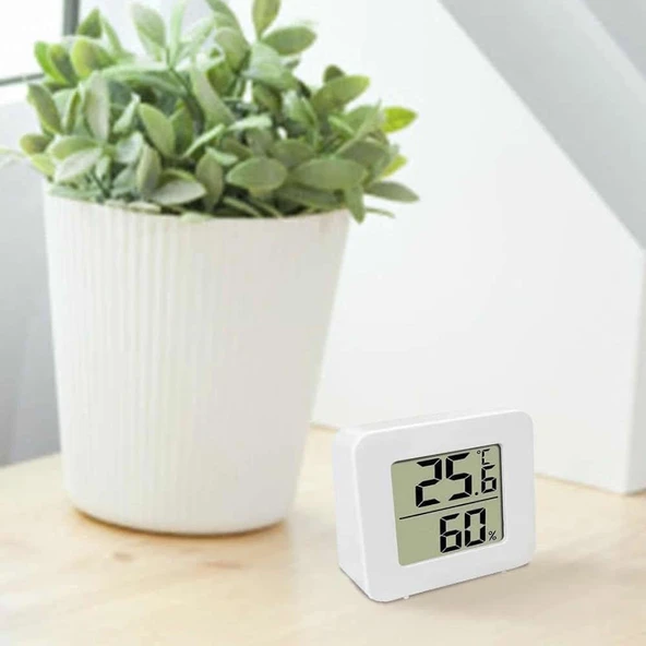 45mm Mini Nem Sıcaklık Ölçer Hava Durumu Isı Gösterge Dijital Ekran Termometre Ev Oda Ofis Kuluçka Sera Depo Medikal - 3