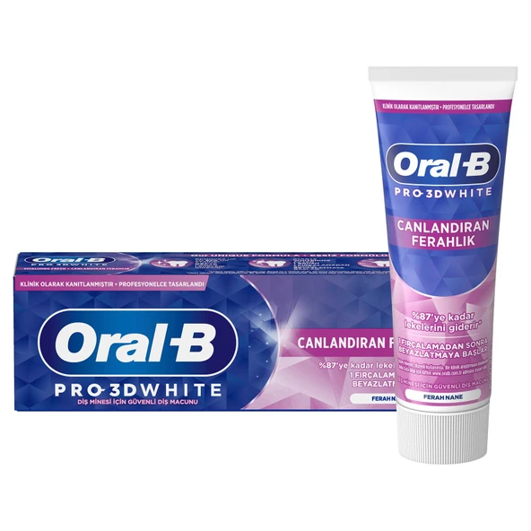 Oral-B Pro 3D White Canlandıran Ferahlık Diş Macunu 75 Ml 4 Adet