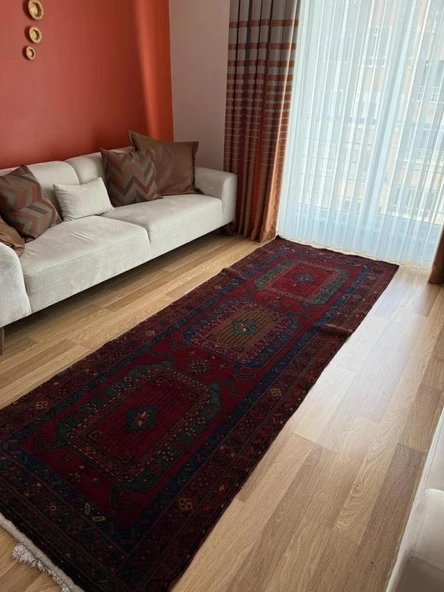 108x303 cm Vintage Nadir Desenli Yolluk, El Dokuma Anadolu Yolluk, Şık ve Benzersiz Halı, Harika Ev Dekoru - 2