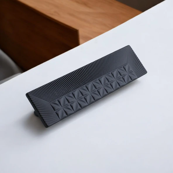 Kayı Metal Siyah Kulp 160 mm -16 cm Mobilya Çekmece Mutfak Dolabı Dolap Kapak Kulpları Kulb Kulpu - 7