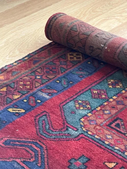 108x303 cm Vintage Nadir Desenli Yolluk, El Dokuma Anadolu Yolluk, Şık ve Benzersiz Halı, Harika Ev Dekoru - 4