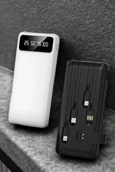 Powerbank 20.000 Mah LCD Ekran USB Lightning Type-C Uyumlu İOS ve Android