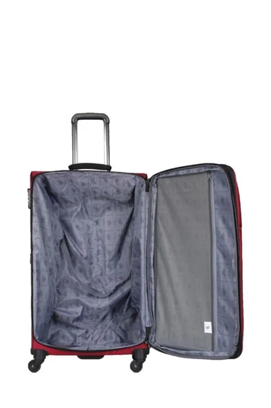 U.S. Polo Assn. Büyük Boy Kumaş Valiz Bordo 9102 - 5