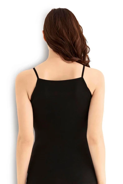 Jiber Kadın Likralı Pamuklu İp Askılı Atlet - 7