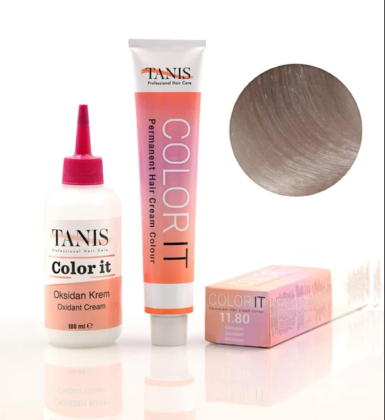 TANİS COLOR-IT (100 ML) Permanent Saç boyası 11.80 (Aluminyum)