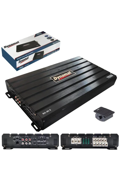 Dynamat RK-90.5 Oto Anfi Stereo 7500 Watt 5 Kanal Bass Kontrol 4x90W+400W