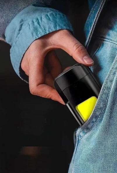 PS-M8 Mini Şarjlı Elektronik Çakmak Cob Led Işıklı El Feneri Type-C Şarjlı Gazsız 2in1 - 4