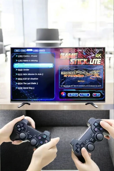 Game Stick 2000 Oyunlu 2.4G Kablosuz Çift Kol Yüksek Hassasiyetli Wireless - 5