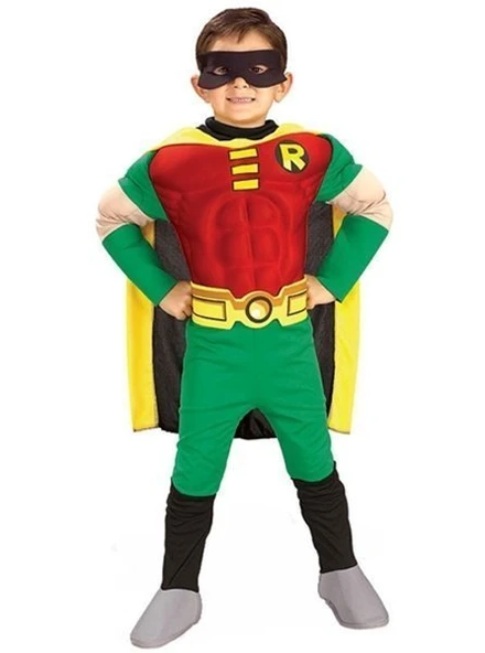 Teen Titan Robin Kostümü Kaslı - 3
