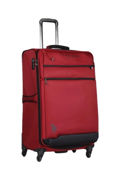 U.S. Polo Assn. Büyük Boy Kumaş Valiz Bordo 9102 - 3
