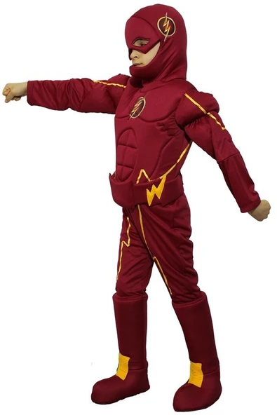 Flash Kostümü Kaslı Delüks - 5