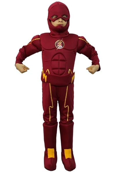 Flash Kostümü Kaslı Delüks - 3