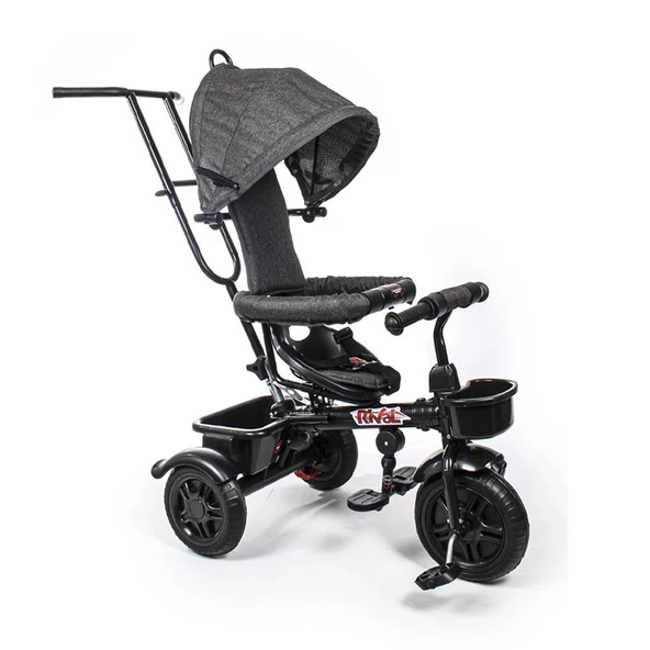 Rival Rv501 Hiper Bike Ebeveyn Kontrollü 3 Tekerli Çocuk Bisikleti Antrasit